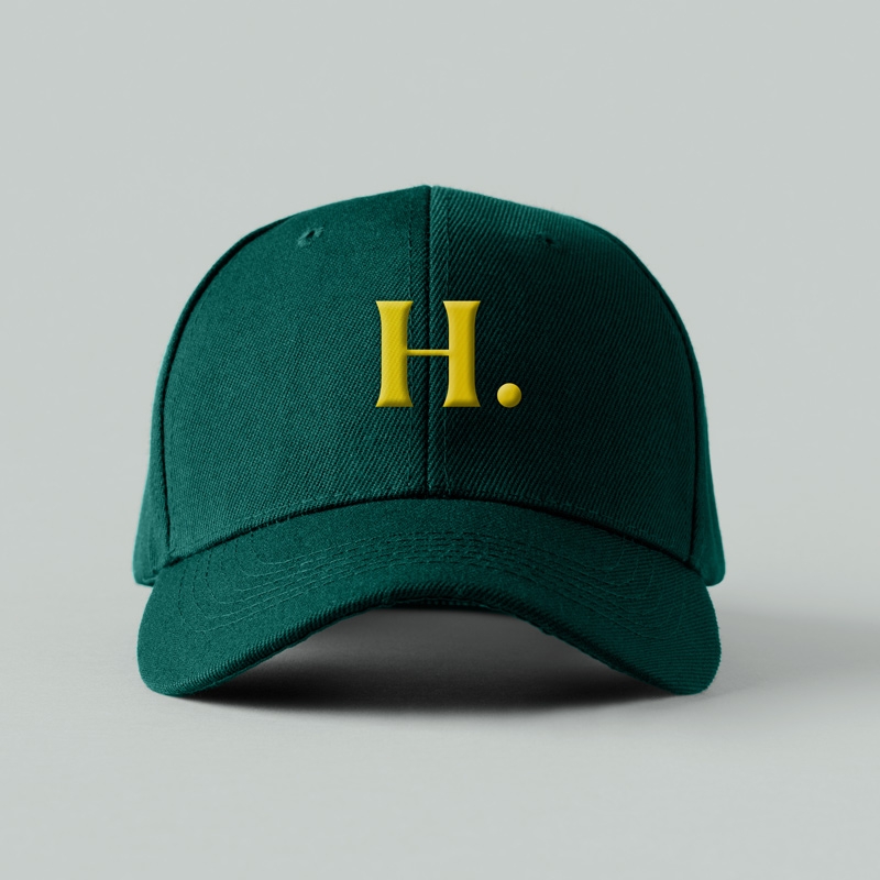 baseball cap with H.